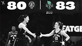 WNBA简报：自由人83-80力克天空韩旭12+6 李月汝出场4分钟