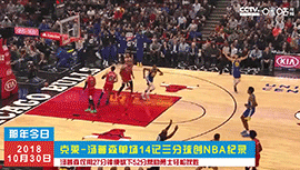 回顾18年克莱单场飚进14记三分创NBA纪录
