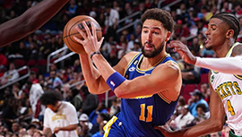 NBA简报:勇士127-120击落火箭 克莱41分&10记三分 库里33+7+15