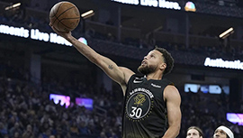 NBA简报:勇士129-118击败爵士 库里33分 维金斯20+9+5