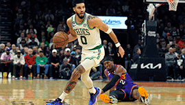NBA简报:绿军125-98大胜太阳 布朗25+7 塔图姆25+5