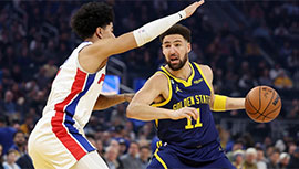 NBA简报:勇士119-122不敌活塞 克莱30分  贝三分压哨绝杀