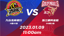 2023年01月09日 CBA常规赛 吉林vs浙江 全场录像回放