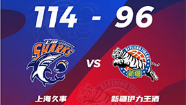 CBA简报:上海114-96z战胜新疆 王哲林24+17 阿不都20+13