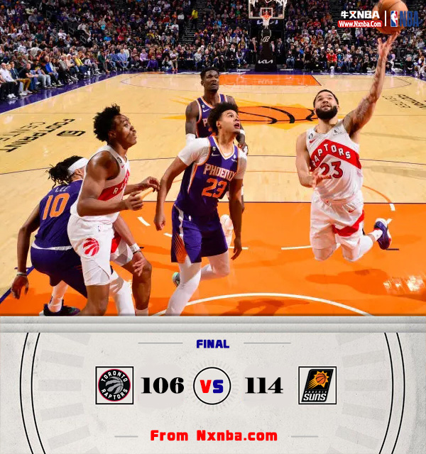 NBA简报:太阳114-106轻取猛龙 布里奇斯29+6 范弗里特24+9
