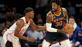 NBA简报:尼克斯101-92力克热火 奎克利24分 格莱姆斯23+8