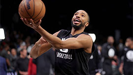 NBA简报:篮网101-84击退魔术锁定东部第六 布里奇斯22+5 克拉克斯顿14+15