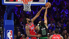 NBA简报:凯尔特人114-102力克76人  双探花合砍50分 恩比德30+13