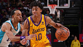 NBA简报:湖人93-75战胜黄蜂 卡斯尔顿21+14 席菲诺15+5