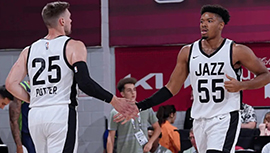 NBA简报:爵士96-91战胜掘金 阿巴基14+7 亨特-泰森19+12