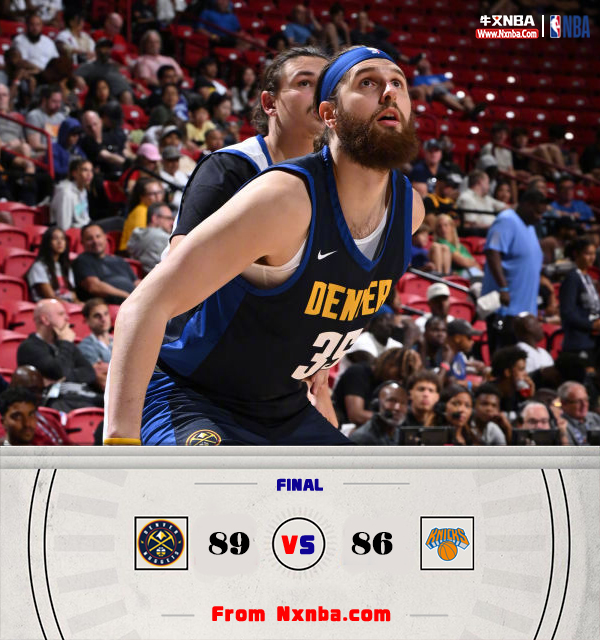 NBA简报:掘金89-86逆转尼克斯 斯特劳瑟24+8 皮特森25+6&末节17分