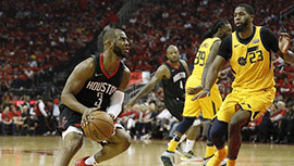 2018年NBA西部半决赛G5全场录像回顾：火箭112-102轻取爵士