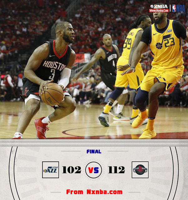 2018年NBA东部半决赛G5全场录像回顾：火箭112-102轻取爵士
