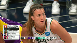 2023年09月08日 WNBA常规赛 洛杉矶火花vs纽约自由人 全场录像回放