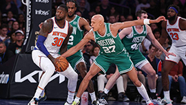 NBA简报:绿军107-114惜败尼克斯 双探花缺阵 普里查德21+5