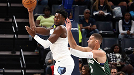 NBA简报:灰熊108-102战胜雄鹿 贝恩21+5+5 小贾伦17+5