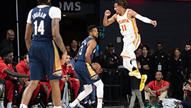 NBA简报:老鹰110-105险胜鹈鹕 吹杨15+5 锡安16分