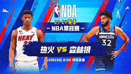 2023年10月29日 NBA常规赛 热火vs森林狼 全场录像回放