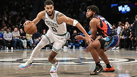 NBA简报:绿军124-114击退篮网 塔图姆32+11 霍勒迪准三双