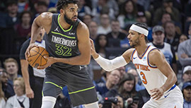 NBA简报:森林狼117-100终结尼克斯 爱德华兹23+10+5 布伦森25+6