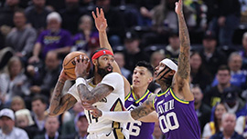 NBA简报:爵士114-112再胜鹈鹕 锡安26+7 莺歌25+5