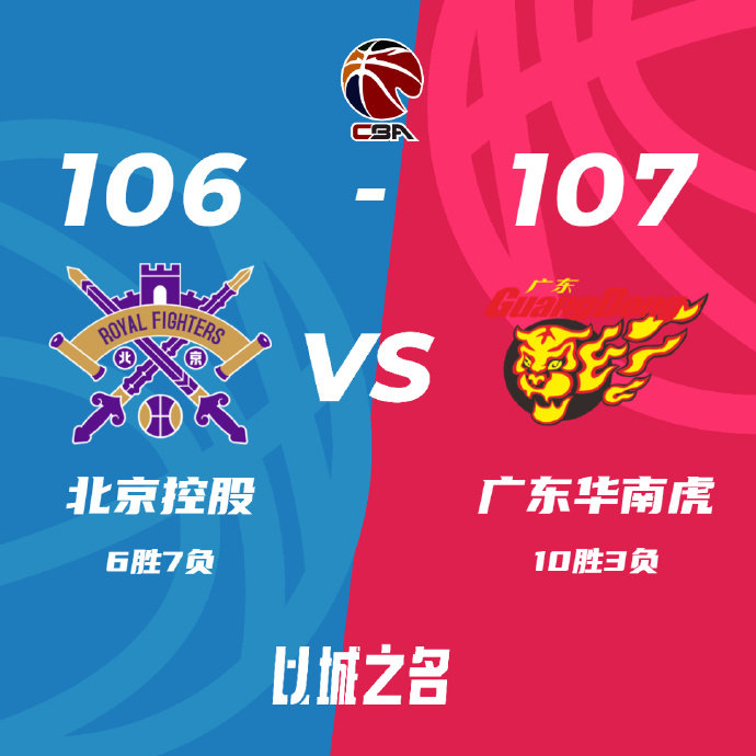 CBA简报广东107-106逆转北控 周琦27+21 桑普森32+10