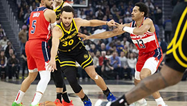 NBA简报:勇士129-118轻取奇才 库里30+7 库明加22分 普尔25+3+3