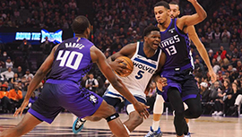 NBA简报:森林狼110-98击败国王 爱德华兹34+5+10 戈贝尔21+17