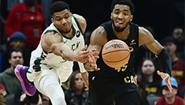 NBA简报:雄鹿119-111骑士 字母哥34+15 利拉德31分 米切尔阿伦合砍64分