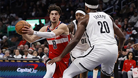 NBA简报:奇才110-104力克篮网 库兹马26+8 阿夫迪亚21+13+6