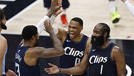 NBA简报:快船117-106擒灰熊 哈登16+13 乔治23+7 莫兰特19+6+10