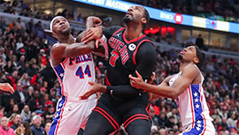 NBA简报:公牛105-92终结76人 德罗赞24+6 马克西20+7