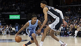 NBA简报:灰熊106-98轻取马刺 莫兰特26+5+10 贝恩24分 文班亚马20+7