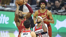 NBA简报:骑士140-101大胜奇才 斯特鲁斯24分 阿伦17+19+7 库兹马16分