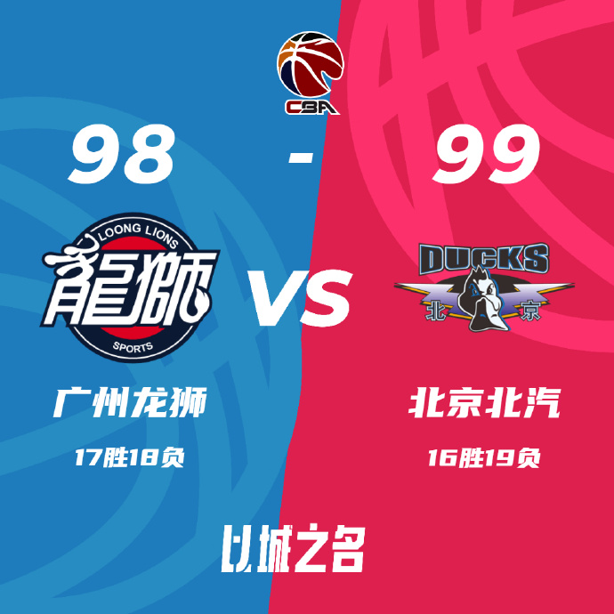 CBA简报:北京99-98胜广州 基恩三分绝杀 陈盈骏26+14+6断