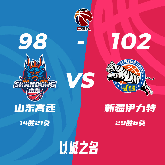 CBA简报:新疆102-98逆转山东 齐麟29分 阿不都21+9 高诗岩三双