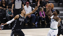 NBA简报:马刺113-112逆转森林狼 文班23+10+6 爱德华兹32+12
