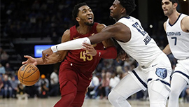 NBA简报:骑士108-101力克灰熊 米切尔25+7 JJJ25+5+5