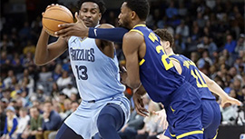 NBA简报:勇士121-101复仇灰熊 库明加29+6 水花合计31中12 波姐12+7+14