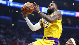 NBA简报:湖人116–112逆转快船 詹姆斯末节连中5三分怒取19分&全场34+8+6