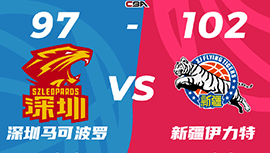 CBA简报:新疆102-97逆转深圳 阿不都21+13+5 威金顿末节15分 贺希宁21+6