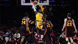 NBA简报: 湖人136-105击败老鹰 拉塞尔27+10 詹眉高效砍47分