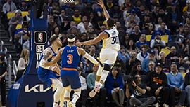 NBA简报:尼克斯119-112客胜勇士 布伦森34+7 哈特10+11+11 库里27+5