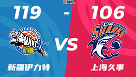 CBA简报:新疆119-106三杀上海 阿不都26+11+9 齐麟27分 王哲林18+9