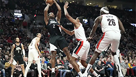 NBA简报:快船125-117再胜开拓者 乔治31分 莱昂纳德22+6 哈登15+10