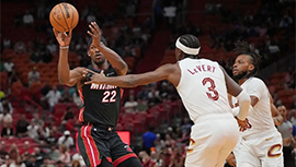 NBA简报:热火121-84大胜骑士 巴特勒15+6 阿德巴约15+16+5断