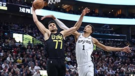 NBA简报:马刺118-111逆转爵士 文班19+8+6+5帽 瓦塞尔31+6 塞克斯顿26+9