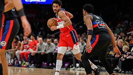 NBA简报:活塞96-87击退奇才 CC33+8+7 库兹马&普尔合计37中8