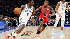 NBA简报:公牛109-101终结森林狼 德罗赞27+8 卡鲁索三分8中7 华子22+11