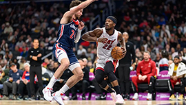 NBA简报:热火119-107击退奇才 罗齐尔27分 阿德巴约22+9+5 普尔22+8